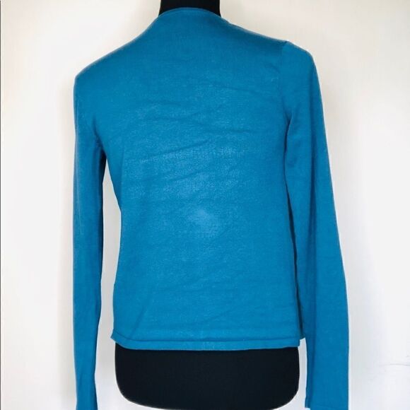 INC Int'l Concepts🌼Teal Faux Suede Cardigan / Top - Picture 4 of 11